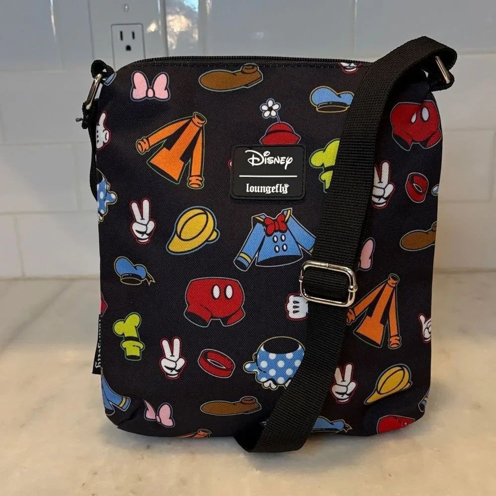 Loungefly Disney Crossbody Purse Sensational 6 Outfits AOP Passport Bag